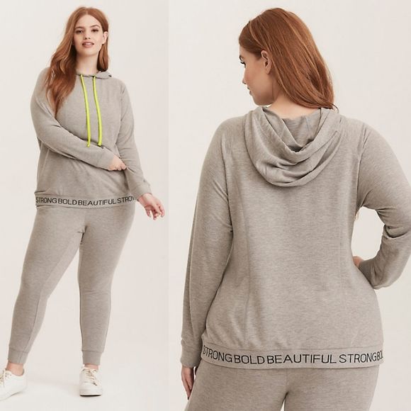 torrid Tops - Torrid Strong Bold Beautiful Trim Active Hoodie 1